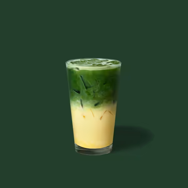 Iced Caramelised Banana Matcha Latte